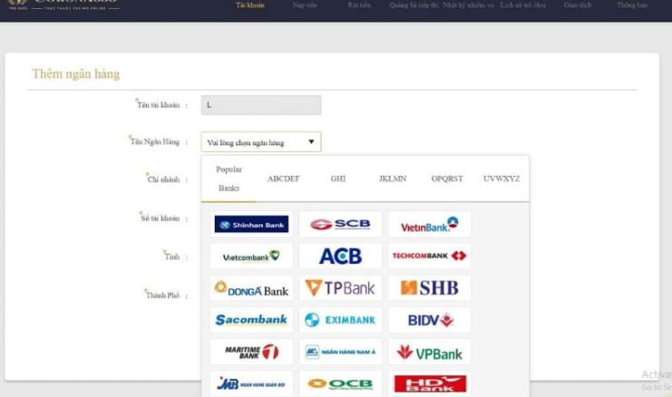 Hướng dẫn rút tiền Banca King - Banca